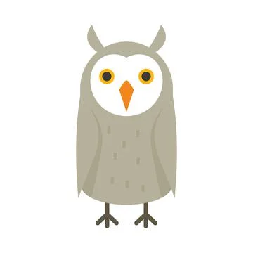 Vector northern owl in flat style Stock Illustration