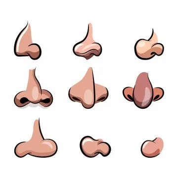 Vector nose cartoon set for character animation Stock-Illustration
