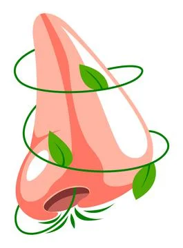 Vector nose in graphic style Stock Illustration