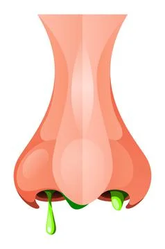 Vector nose in graphic style Stock Illustration