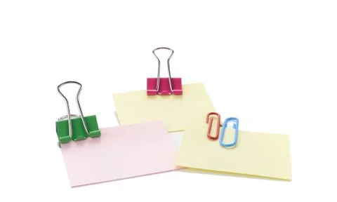 Vector Note Paper With Clip Stock Photos