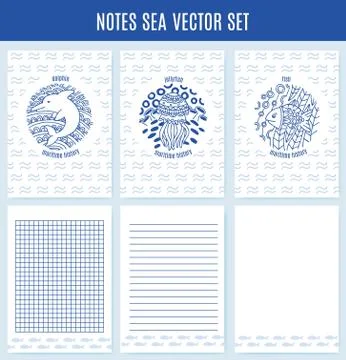 Vector note sea Stock Illustration