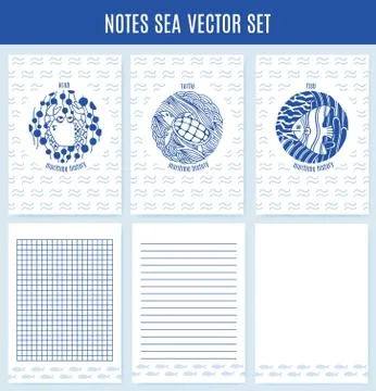 Vector note sea Stock Illustration
