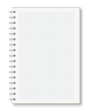 Vector notebook in a cage with  spring Stock Illustration