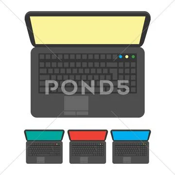 Vector notebook icon, top view Stock Illustration