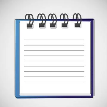 Vector notebook on a spring with clean sheets Illustrazione stock