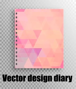Vector notepad cover layout, mock up Stock Illustration