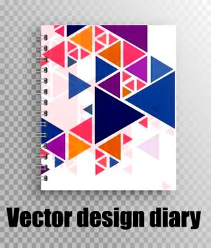 Vector notepad cover layout - stylish stationery Stock Illustration