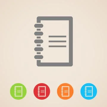 Vector notepad icons Stock Illustration