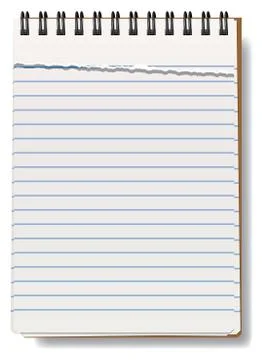 Vector notepad with torn sheet Stock Illustration