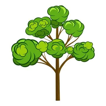 Vector ntendy realistic Cartoon tree for Park, Forest and others landscape sc 스톡 일러스트