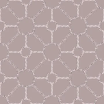 Vector nude pastel rope lines circles texture background seamless pattern print Illustrazione stock