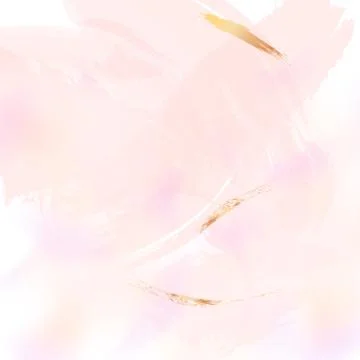 Vector Nude rose brush strokes with golden sparkles pattern, luxury outline Stock Illustration