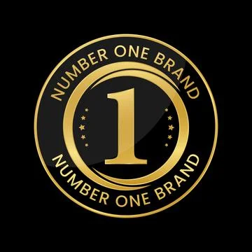 Vector number one brand premium quality sign Stock Illustration