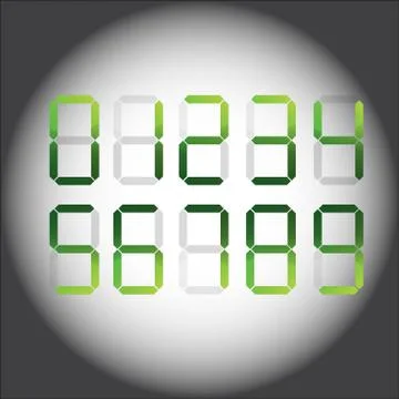 Vector number set Illustrazione stock