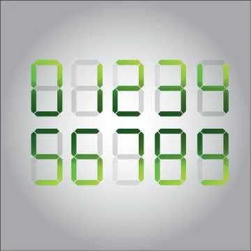 Vector number set Stock Illustration