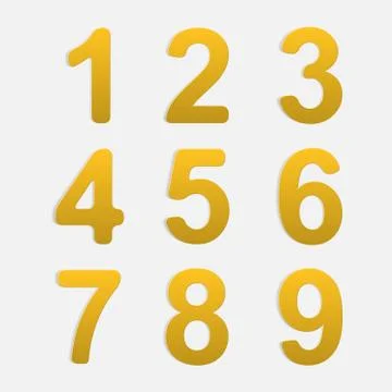 Vector Number Set. Stock Illustration