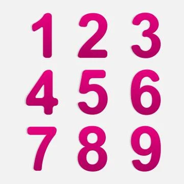 Vector Number Set. Stock Illustration