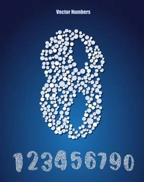 Vector numbers set Stock Illustration