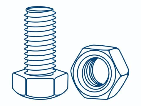 Vector nut and bolts Stock Illustration