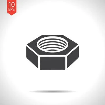 Vector nut icon. Eps10 Stock Illustration