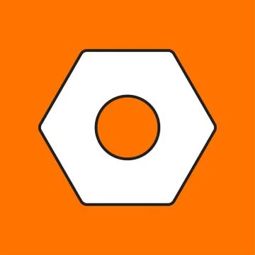 Vector nut icon. Eps10 Stock Illustration