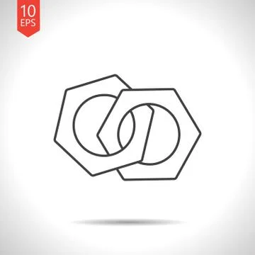 Vector nut icon Stock Illustration