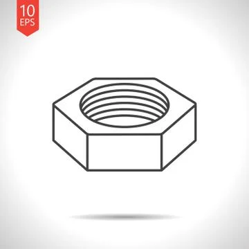 Vector nut icon Stock Illustration
