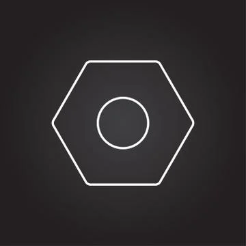 Vector nut icon Stock Illustration