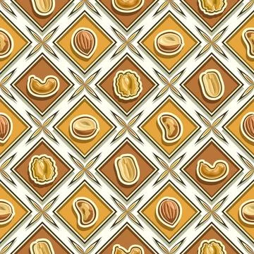 Vector Nut Seamless Pattern イラスト素材