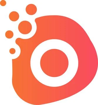 Vector O logo illustration abstract gradient colorful style Stock Illustration