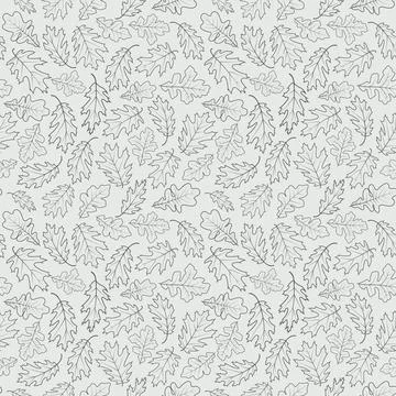 Vector oak leaf seamless pattern. Scandinavian minimalistic style textile design Stock Illustration