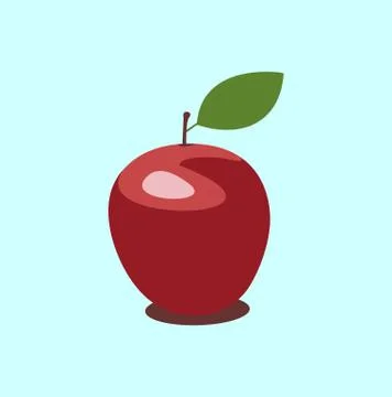 Vector object of apple with a white background for graphic design Illustrazione stock