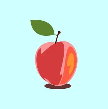 Vector object of apple with a white background for graphic design Stock-Illustration