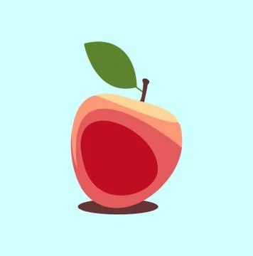Vector object of apple with a white background for graphic design Stock-Illustration