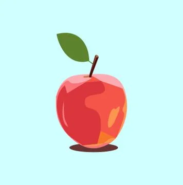 Vector object of apple with a white background for graphic design Stock-Illustration