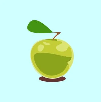 Vector object of apple with a white background for graphic design Stock Illustration