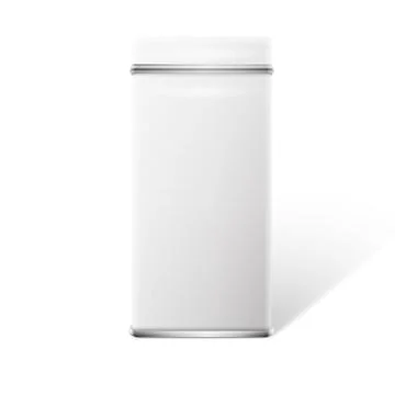 Vector object. white square tin packaging. tea, coffee, dry products. Stock Illustration
