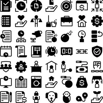 Vector of Obligation Icon Set. Perfect for user interface, new application Ilustración de archivo