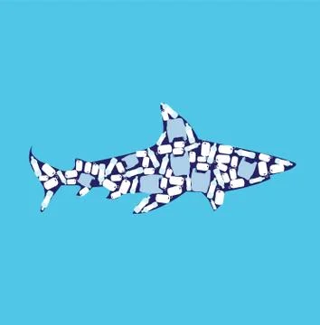 Vector ocean pollution Stock Illustration