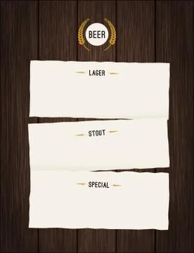 Vector Octoberfest background for beer table menu or flyer. Vintage rustic Stock Illustration