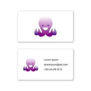 Vector octopus in gradient style . Editable illustration Stock Illustration