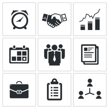 Vector office icons set Stock Illustration