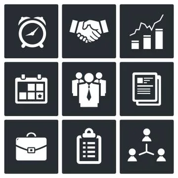 Vector office icons set Stock Illustration