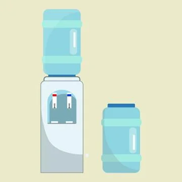 Vector office water cooler with one bottle on the top Stock-Illustration