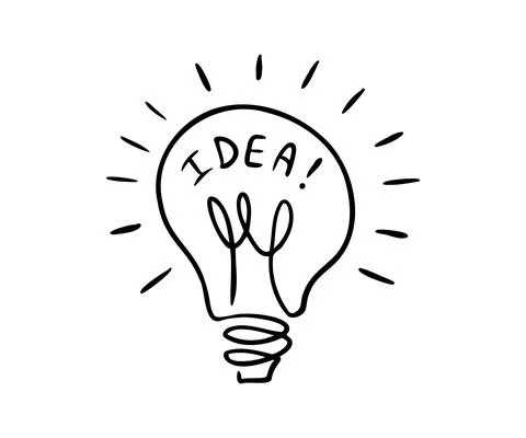 Vector offline doodle light bulb idea for a circuit. Stock Illustration