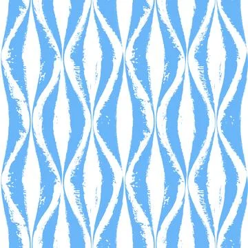 Vector ogee pattern. Blue white brush background Stock Illustration