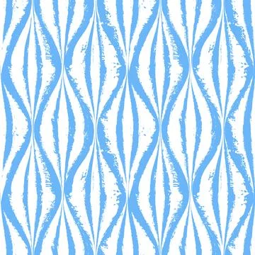 Vector ogee pattern. Blue white brush background Illustrazione stock