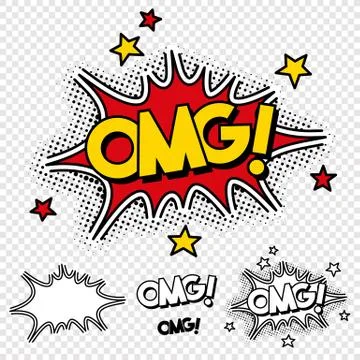 Vector Oh My God Comic Illustration Stock Illustration