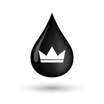 Vector oil drop icon with a crown Stock Illustration